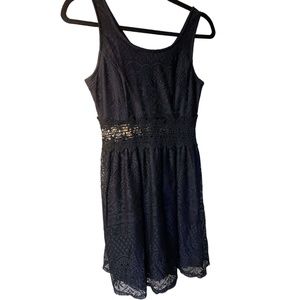 Little Black Lace Peekaboo Dress